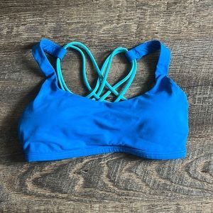 Lululemon Poolside/Electric Turquoise Free to Be Bra- Size 4 Women’s